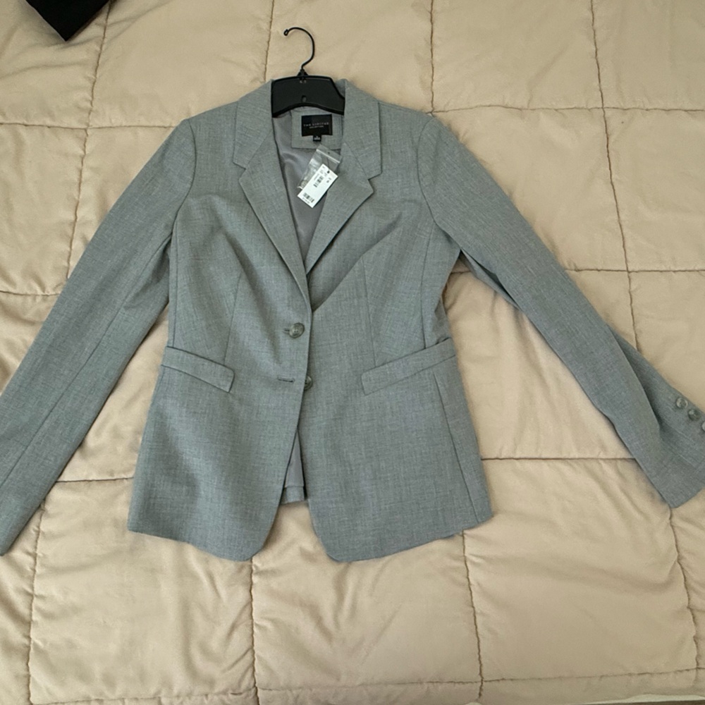 The Limited Gray Blazer Tailored Suit Jacket